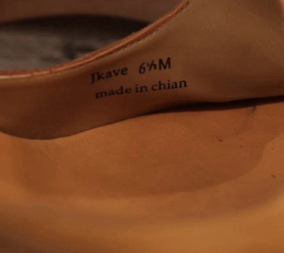 Sapatos anabela Jessica Bennett couro peep toe 6,5 M - Imagem 3 de 4