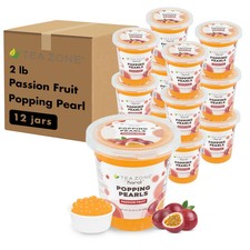  12 Jars Tea Zone Passion Fruit POPPING PEARLS   B2055, 2lbs 