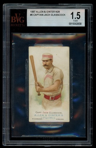 1887 N28 Allen & Ginter #22 Capt. Jack Glasscock — BVG 1.5