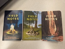 Field Notes Zion Nat. Park & 2 Campfire (Rare) Notebooks, 48 pg ea, 3 notebooks