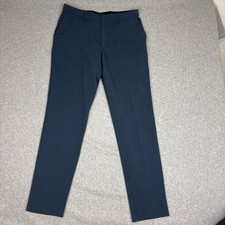 Quince Ultra-Stretch 24/7 Smart Chino Ocean Blue Mens Pants 32x32 Office Casual