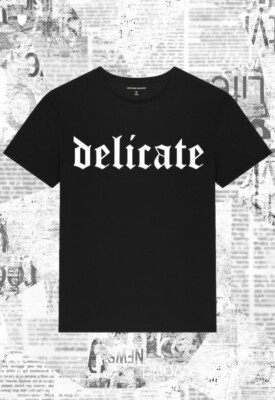 Taylor Swift reputation  Delicate  Black T-Shirt Merch The Eras Tour REP TTPD