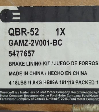 Novo conjunto de pastilhas de freio dianteiro OmniCraft 1967-2002 Chevrolet GMC Pontiac GAMZ-2V001-BC - Imagem 2 de 4