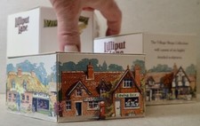 Vtg Lilliput Lane Cardboard Fold-Out 3-Level Retail Village Shops Display Stand