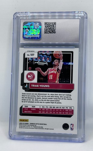 2022 Donruss Optic Lime Green Trae Young #77/149 CGC 9.5 #127 MINT+ Prizm - Picture 2 of 2