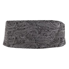 5967Y men's tuxedo band MESSORI black/grey silk cummerbund man
