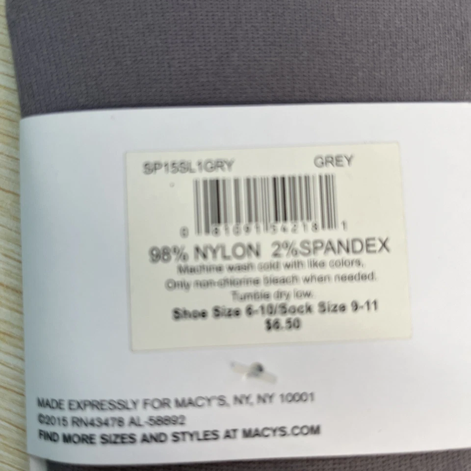 1 par de forros de calcetín grises Alfani para mujer tacón antideslizante sin costuras sin mostrar Foto 4 de 4