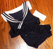 POLO RALPH LAUREN AUTHENTIC BABY GIRLS 2Pc NEW ORIGINAL SWIMSUIT Size 9-12M, NWT