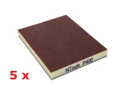 5 x Schleifschwamm P400 Doppelseitig NTools GSD Schleifpad Schleifvlies