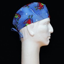 Spiderman Frog on Blue theme Scrub Hat