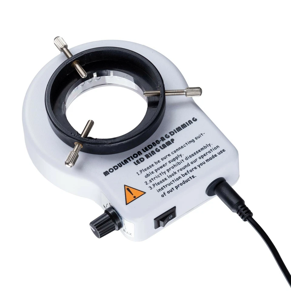 Microscopio estéreo trinocular AmScope 7X-45X pluma de doble brazo + cámara de 80 LED + 1,3 MP Foto 4 de 4