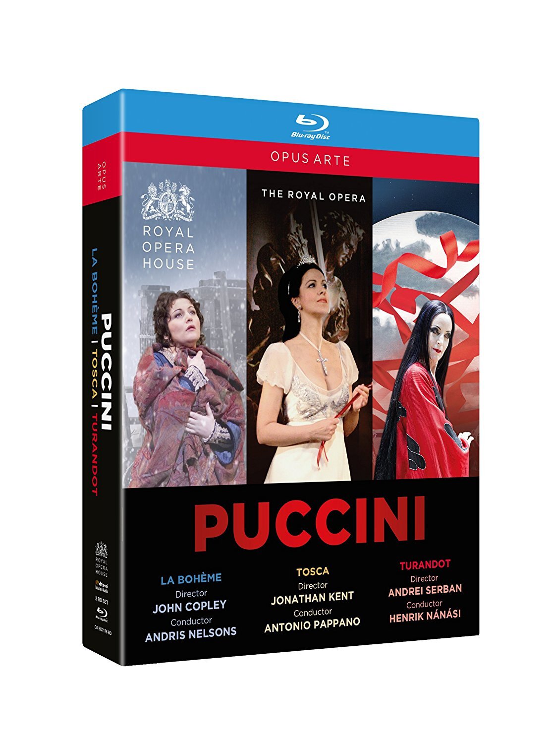 Music Blu-Ray Giacomo Puccini - Box Set: Boheme, Tosca, Turandot (3 Blu-Ray)