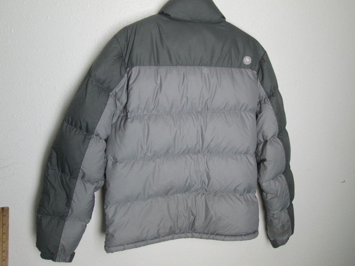 Marmot 700 Fill Down Puffer Jacket Men Medium Gray Silver Marmot 700 Fill Down Puffer Jacket Men Medium Gray Silver