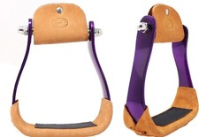 Horse Western Saddle Tack Barrel Racing Aluminum Stirrups Colored