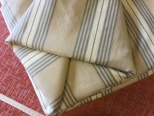 1 meter Ian Mankin fabric remnant   Panama strip Putty