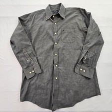 Nautica Classic Fit Gray Long Sleeve Dress Shirt Men's 16 32/33