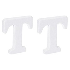 Foam Letters T Letter EPS White Polystyrene Letter Foam 100mm/4 Inch, Pack of 2