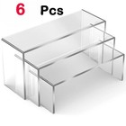 6Pcs Acrylic Display Stand for Collectible Figures, Perfume, Jewelry Organizer