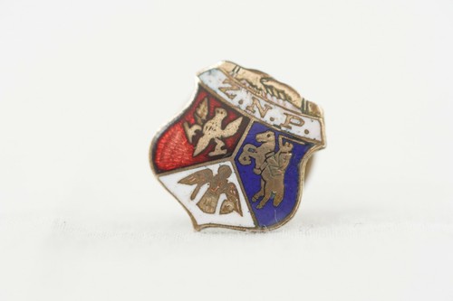 Antique Polish National Alliance ZNP Insignia Polish Fraternal Organization Pin - Afbeelding 3 van 4