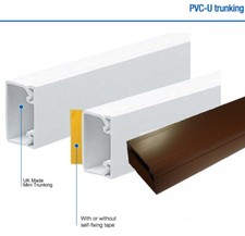 Self Adhesive PVC Plastic Electrical Mini Trunking Cable Tidy - 1 Meter Series