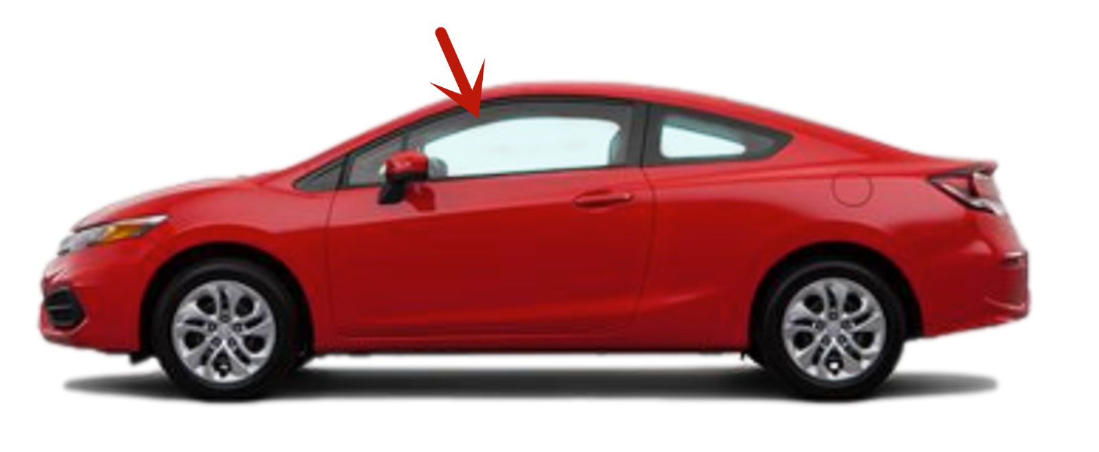 Fit 2012-2015 Honda Civic 2Dr Coupe Driver Side Left Front Door Window ...