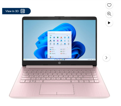HP Stream 14'' windows Laptop - Intel N4120 Processor, 4GB RAM, 64GB eMMC, Pink