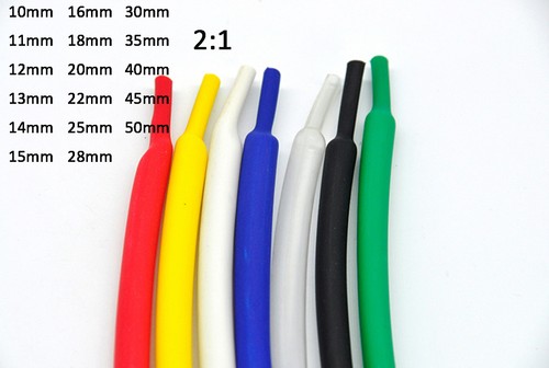 5.5/6/7/8/9/10mm-15mm Heatshrink Tube 2:1 Wire Sleeving Wrap