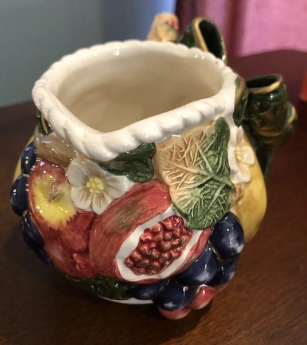 Omnibus Fitz and Floyd Renaissance Della Robbia 1997 Sugar Creamer 2028/71 New - Bild 5 von 12