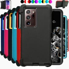 For Samsung Galaxy Note 20 / 20 Ultra Shockproof Defender Case Cover w/Belt Clip