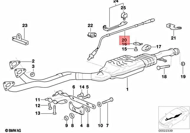 Genuine BMW E36 Cabrio Coupe Sedan Lambda Probe Oxygen Sensor OEM 