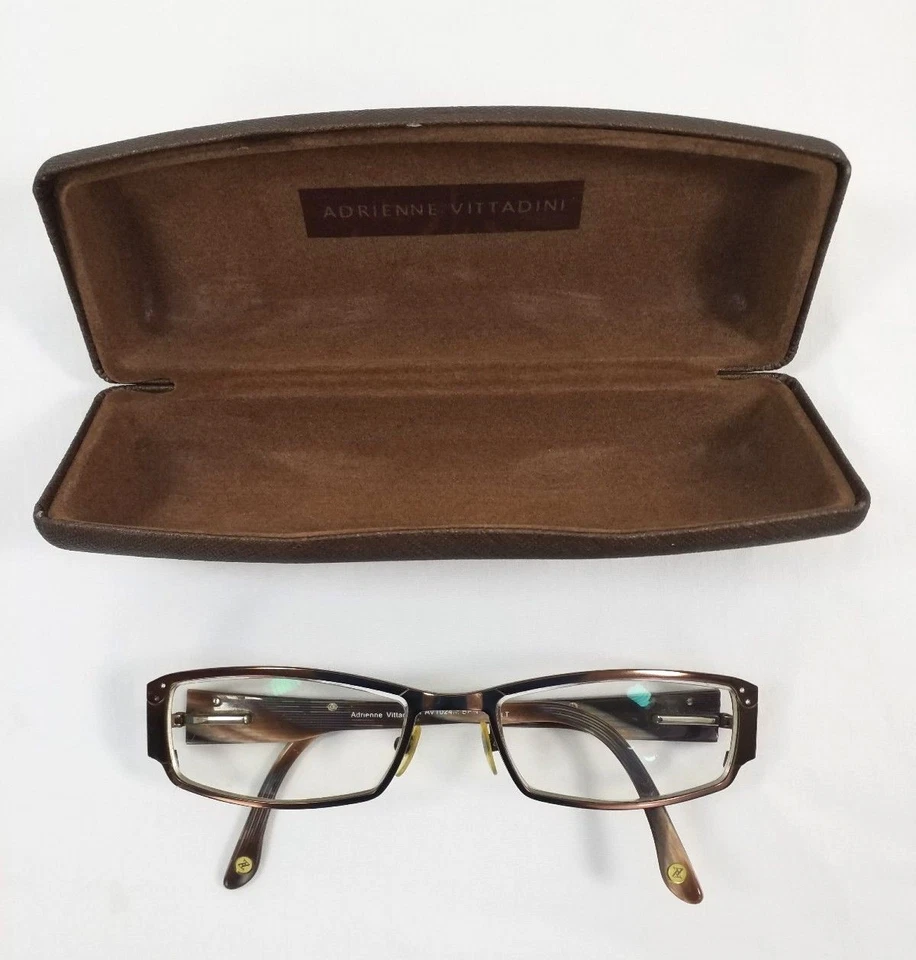 ADRIENNE VITTADINI WOMENS EYEGLASSES WITH CASE AV1024 COLOR BRN 53-17  - Image 3 of 4
