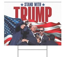 Trump 2024 Yard Sign For President Fight For America Assassination Attempt MAGA