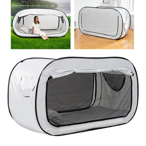 (White)Outdoor Folding Privacy Pop Bed Tent Camping Fully Enclosed Shading EC - Picture 7 of 12