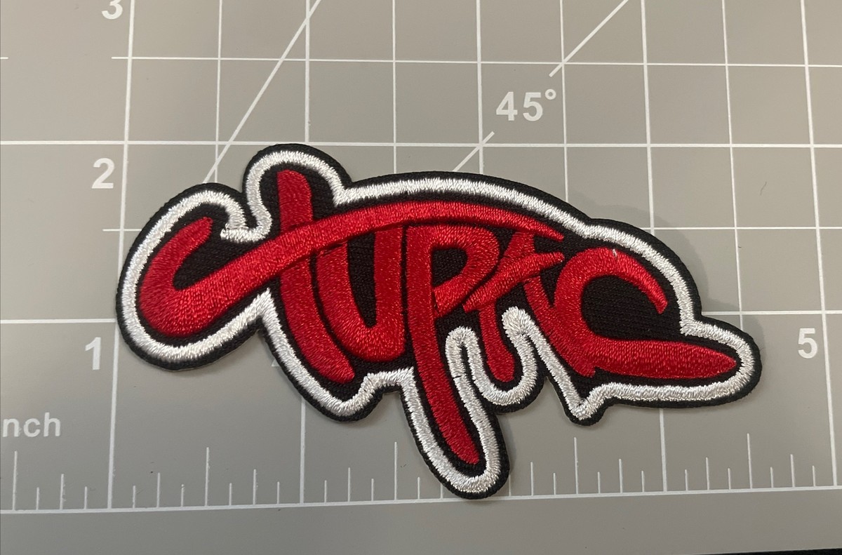 TWO 3.5” 2pac Tupac Shakur Logo Hip-Hop Rap Embroidered Iron On