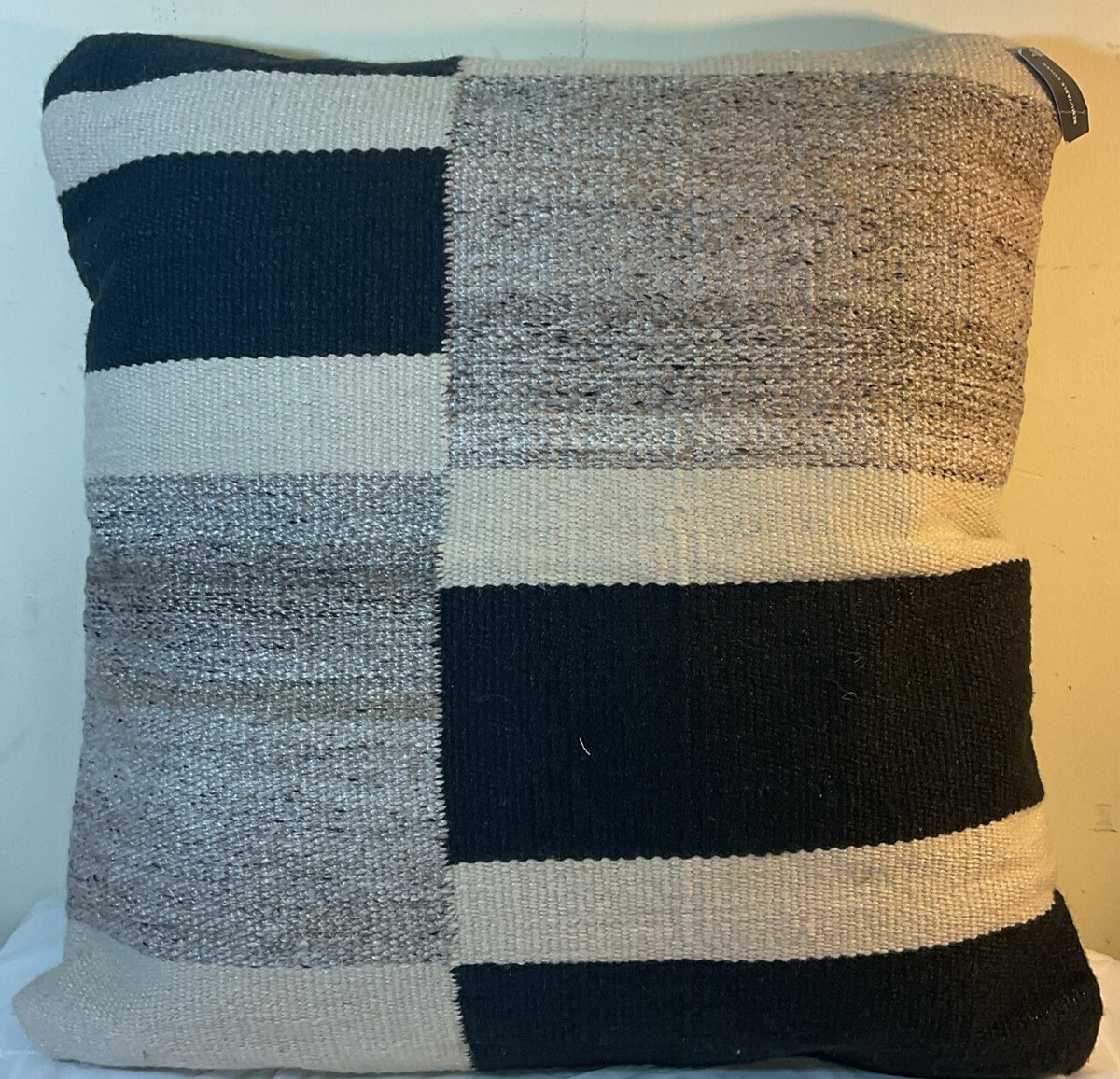 Threshold Oversized Blocked Woven Square Throw Pillow 24 X