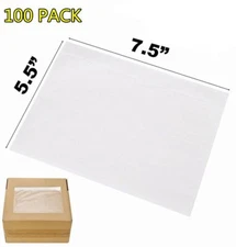 100x 7.5x5.5 Clear Packing Invoice List Pouches Shipping Label Envelope Adhesive