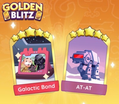Golden Blitz..Galactic Bond & AT-AT Gold Sticker:Mono_Poly_Go Sticker