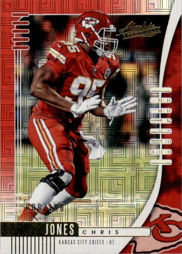 2019 Panini Absolute Football Red Squares Chris Jones #41