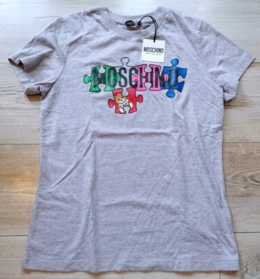 ° MOSCHINO Teen ° RAR  T-Shirt Teddy Puzzle NEU Größe 12 Jahre 152 NP 65,-  