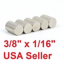 lot 100 50 3/8" X 1/16" 9x1.5mm Neodymium Disc Strong Rare Earth N48 Magnets