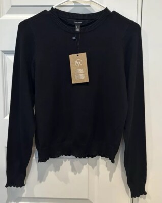 NWT VERO MODA Crewneck Sweater In BLACK Size Small