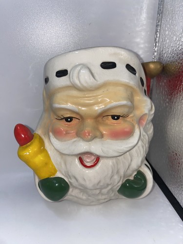 Norcrest Weihnachten Mädchen Caroler Keramik Wand Tasche Kopf Vase Japan Vintage - Bild 2 von 8