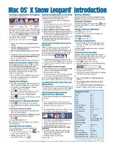 MAC OS X SNOW LEOPARD QUICK REFERENCE GUIDE (CHEAT SHEET By Beezix Inc. **NEW** - Picture 1 of 1