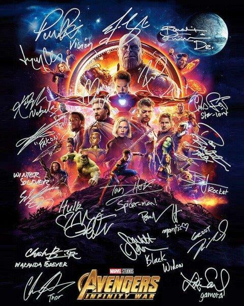 REPRINT - AVENGERS INFINITY WAR Autographed Signed 8 x 10 Photo Poster Man Cave
