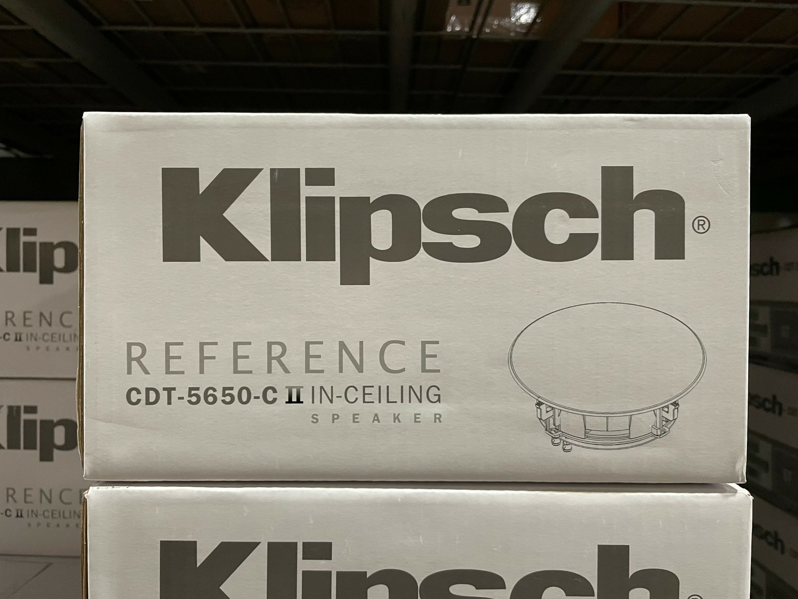 Klipsch CDT-5650-C II 6.5" In-Ceiling Speaker - 200W Max, 50W RMS, White (Single Speaker)