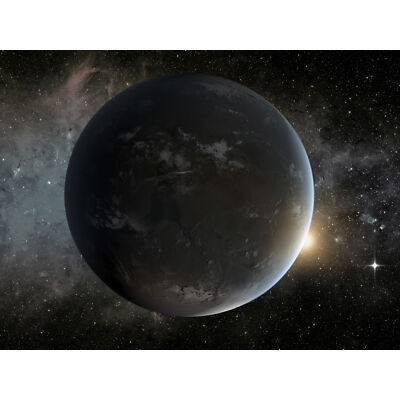 Weltraum NASA Planet Kepler-62f Morgenstern Illustration XL Wandbild Leinwandbild