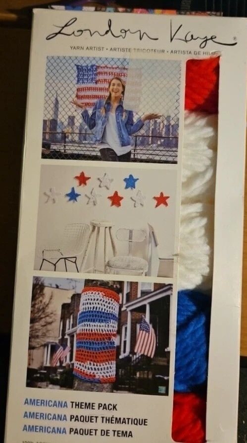 New London K aye Americans Theme Crochet Yarn Pack - Red, White & Blue - Image 2 of 4