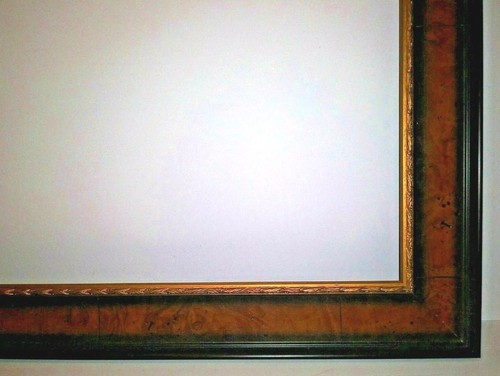11 X 14 STD PICTURE FRAME 3" WIDE WALNUT PANEL w/ GOLD LIP - Picture 9 of 10