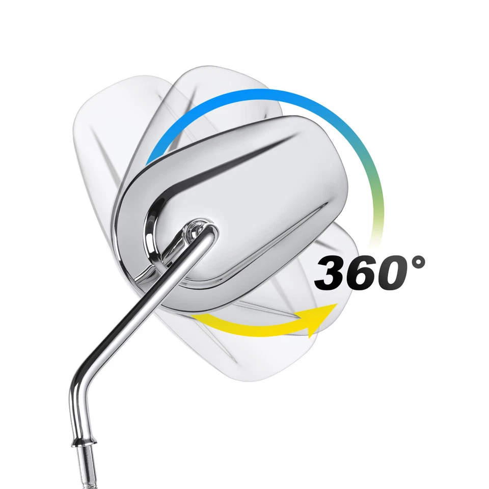 Хромированные зеркала заднего вида подходят для Harley Davidson Touring Road King Electra Glide - Изображение 3 из 4