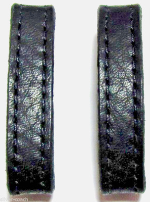 Two 3/8'' Wide Genuine Leather Excess Hat Band/Strap Keeper Loops 5 Colors U.S.A.